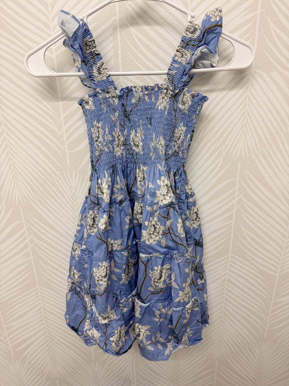 Hill House Home The Nap Dress Kids Size 7/8Y Blue Floral
